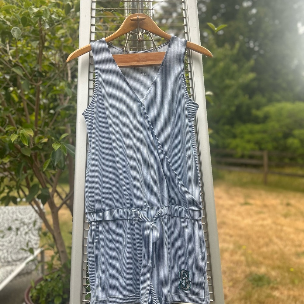 Official Mariner’s Blue Striped Sleeveless Jumpsuit